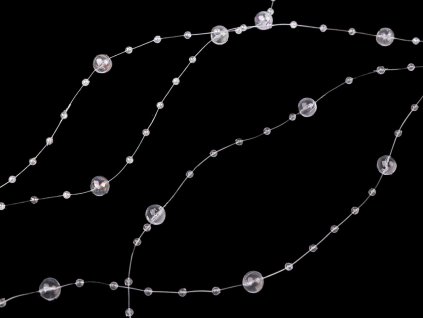 Korálky na silonu Ø8 mm (Varianta 1 transparent, Balení 3 m)