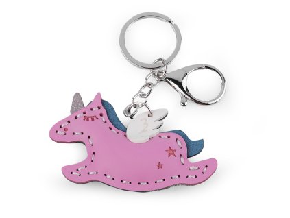 Přívěsek na batoh / klíče jednorožec, slon (Balení 1 ks, Varianta 1 růžová dětská jednorožec)