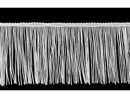 Třásně lesklé šíře 10 cm (Varianta 1 bílá, Balení 13.5 m)