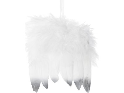 Dekorace andělská křídla s metalickým efektem (Balení 1 ks, Varianta 1 bílá stříbrná)