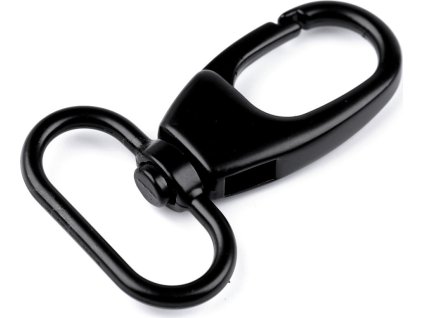 Kovová karabina otočná, průvlek 26 mm (Varianta 1 nikl, Balení 1 ks)