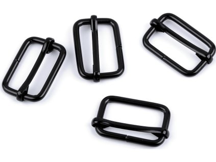 Posunovač na popruhy šíře 25 mm (Balení 4 ks, Varianta 5 černý lak)