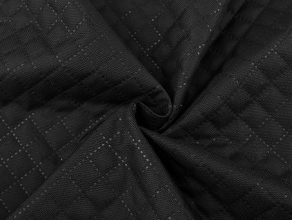 Zateplená kočárkovina OXFORD 600D / prošev (Balení 1 m, Varianta 1 černá čtverec)