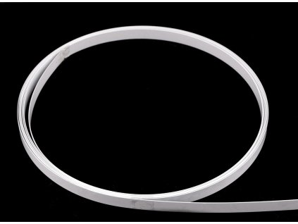 Kostice kovová plochá v metráži šíře 6; 8; 12 mm (Balení 4.5 m, Varianta 1 (6 mm) bílá)