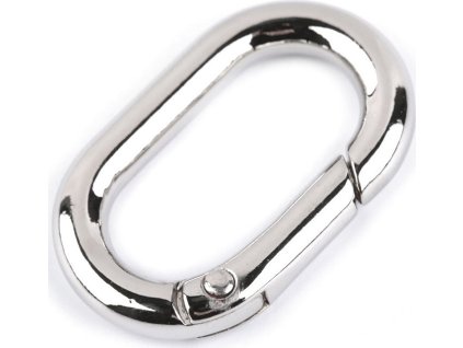 Karabina oválná průvlek 25 mm (Varianta 1 nikl, Balení 10 ks)