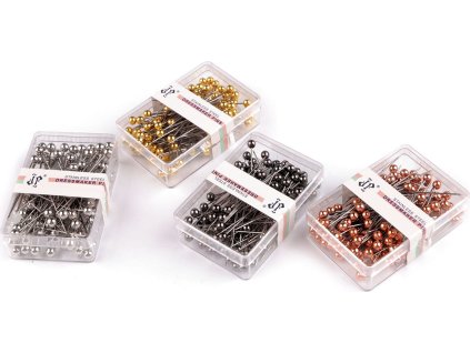 Ozdobné špendlíky nerezové délka 38 mm (Varianta 1 nikl, Balení 4 krab.)