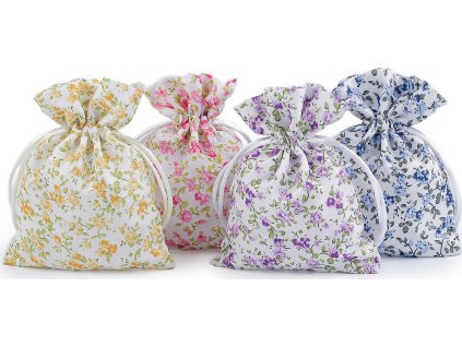 Dárkový pytlík květy 10x13 cm (Balení 10 ks, Varianta 1 žlutá)