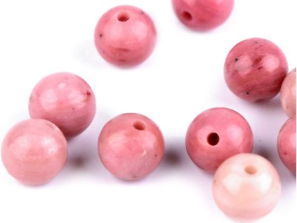 Rodonit, minerální korálky Ø6 mm (Balení 10 ks, Varianta růžová)