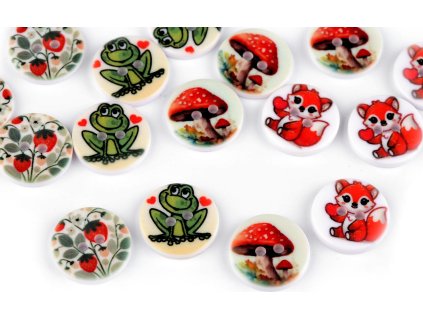 Dětský knoflík velikost 24" (Balení 10 ks, Varianta 1 (1160) červená jahoda)