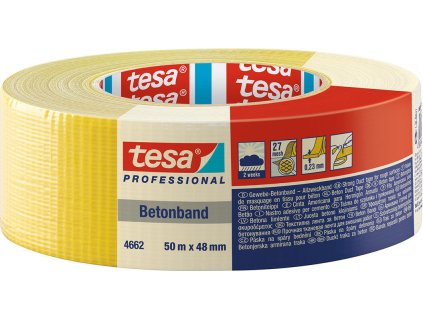 páska textilní Betonband 48mmx50m ŽL extra lepivá, UV 2týdny TESA