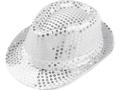Klobouk s flitry na karneval a párty (Balení 1 ks, Varianta 1 stříbrná)