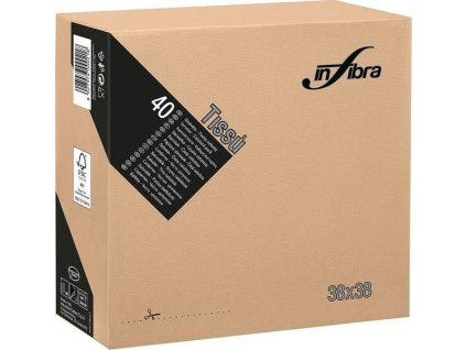 Papírové ubrousky INFIBRA Linea cappuccino 2vrstvy 38x38cm - 40ks