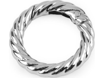 Karabina kulatá ozdobná Ø20 mm (Varianta 1 nikl, Balení 1 ks)