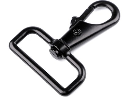 Kovová karabina otočná, průvlek 40 mm (Balení 1 ks, Varianta 1 černý lak)