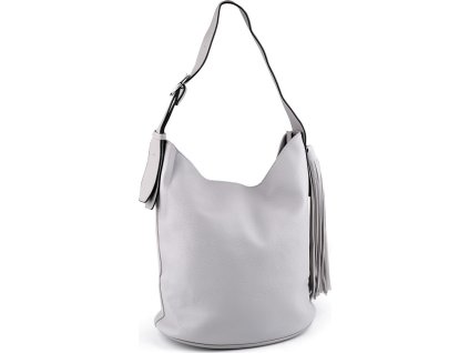 Kabelka velká 2v1 se střapcem 38x33 cm (Balení 1 ks, Varianta 1 Off White)