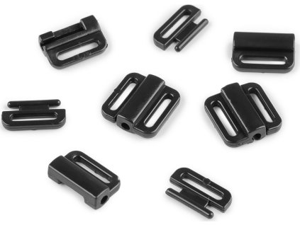 Plavkové zapínání šíře 10 mm plastové (Varianta 1 transparent, Balení 5 pár)