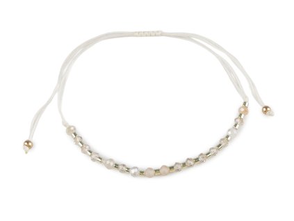 Náramek shamballa broušené korálky s AB efektem (Balení 1 ks, Varianta 1 růžová střední)