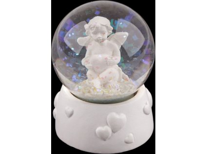 Sněžítko anděl Ø4,5 cm (Balení 1 ks, Varianta 1 bílá)