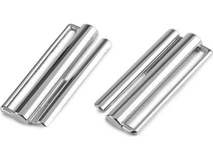 Kovová spona na kabáty, bundy, průvlek 38 mm (Varianta 1 nikl, Balení 1 pár)