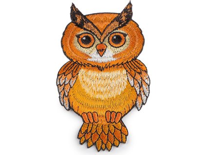 Nažehlovačka sova (Balení 1 ks, Varianta 1 oranžová)