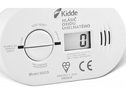Hlásič a detektor oxidu uhelnatého CO Kidde 5DCO (Varianty Hlásič a detektor oxidu uhelnatého CO Kidde 5DCO, Kód: 25672)