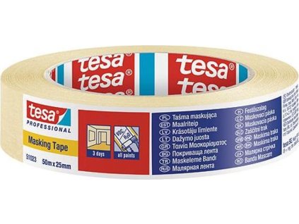 Páska tesa® PRO, malířská, maskovací, lepící, 25 mm, L-50 m