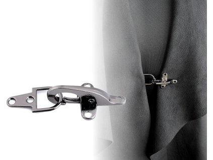 Kovové zapínání karabina (Varianta 1 nikl černý, Balení 4 sada)