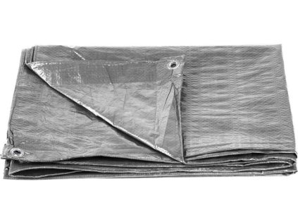 Plachta Tarpaulin Medium 15x20 m, 100 g/m, zakrývací, SILVER, stříbrná, s oky