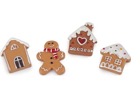 Vánoční samolepicí perníčky (Balení 2 ks, Varianta 1 přírodní stř.)