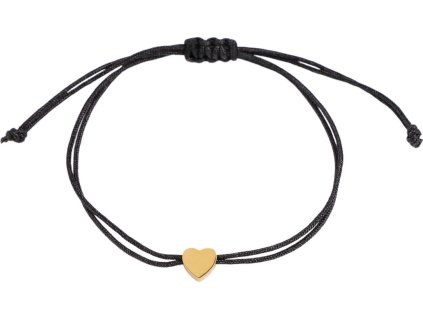 Náramek shamballa srdce z nerezové oceli (Balení 1 ks, Varianta 1 černá stříbrná)