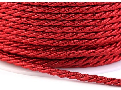 Šňůra kroucená s lurexem Ø3 mm (Balení 20 m, Varianta 2 stříbrná)