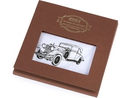 Pánský kapesník kolo, auto, motorka / dárková kazeta (Balení 1 ks, Varianta 1 bílá kolo)