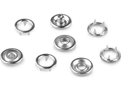 Knoflíky stiskací Roland Baby Ø11 mm na silné látky, sypané (Varianta nikl, Balení 500 sada)