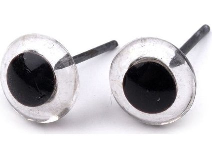 Skleněné oči k zapíchnutí Ø8 mm (Balení 10 ks, Varianta 2 hnědá)