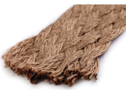 Splétaný  popruh šíře 35 mm jutový (Balení 1 m, Varianta 1 režná přírodní)