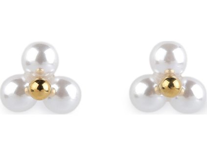 Perlové náušnice z nerezové oceli (Varianta 1 stříbrná, Balení 1 pár)