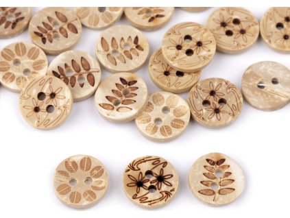 Knoflík kokos rostliny velikost 20" (Balení 50 ks, Varianta 1 přírodní rostliny)