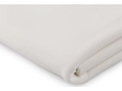 Úplet bavlněný elastický žebrovaný - tunel (Balení 1 m, Varianta 1 bílá)