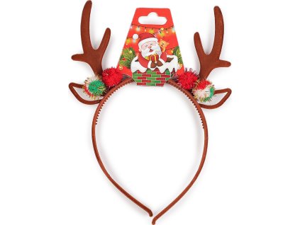 Čelenka do vlasů vánoční / párty (Balení 1 ks, Varianta 1 hnědá)