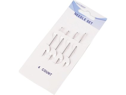 Jehly pro ruční šití hrubších materiálů (Varianta nikl, Balení 1 karta)