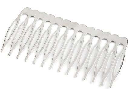 Hřeben kovový do vlasů 40x75 mm (Balení 4 ks, Varianta platina)