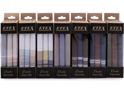 Pánský kapesník / dárková krabička (Balení 1 krab., Varianta mix náhodných variant)