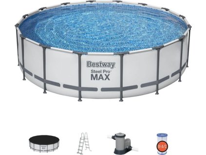 Bazén Bestway® Steel Pro MAX, 5612Z, kartušová filtrace, žebřík, prostěradlo, 488x122 cm