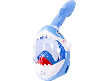 Maska šnorchlovací Shark, celoobličejová, pro děti 4+, XS, modrá