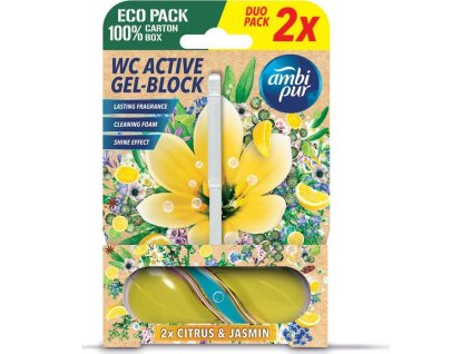 Ambipur WC Active gel-blok citron a jasmín 2x45g