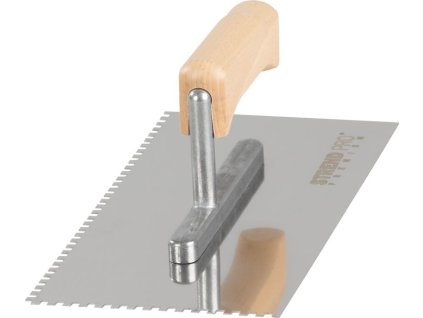 Hladítko Strend Pro Premium, HardWood, dřevěná rukojeť, 270x130 mm, e4 mm, 0,7 mm, nerez