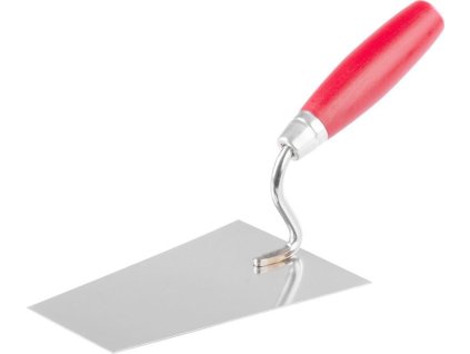 Lžíce zednická Strend Pro Premium, s dřevěnou rukojetí a kovovým ukončením, 160 mm, 0,9 mm, nerez