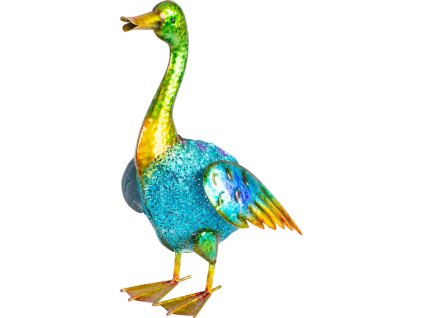 Dekorace MagicHome Mecco, Kachna, plech, barevná, 27,5x15x47,5 cm