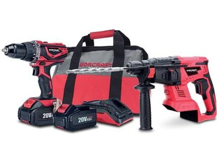Set Worcraft WSET-04, S20Li ShareSYS, kladivo, šroubovák, nabíječka, 2x 4.0 akumulátor + brašna