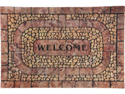 Rohožka MagicHome RBM 406, před dveře, Welcome, guma, 89x58 cm